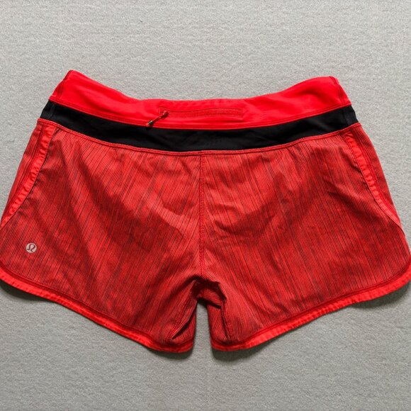 Lululemon Athletica Low Rise Hotty Hot Lined Shorts 2.5” Red w/Black Size 8 - Picture 6 of 10